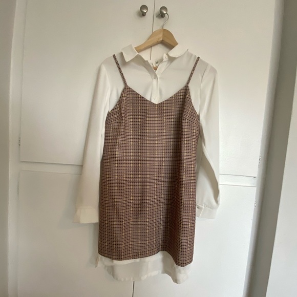 two in one plaid dress - Picture 1 of 4